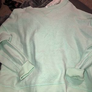 fuzzy american eagle crew neck
